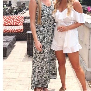 Max Studio Patterned Olive Jumpsuit